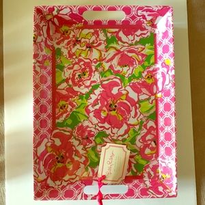 LILLY PULITZER Melamine Serving Platter Lucky Chrm